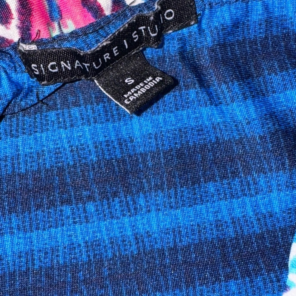 Signature Studio Blue and Pink Maxi Skirt - Picture 3 of 5